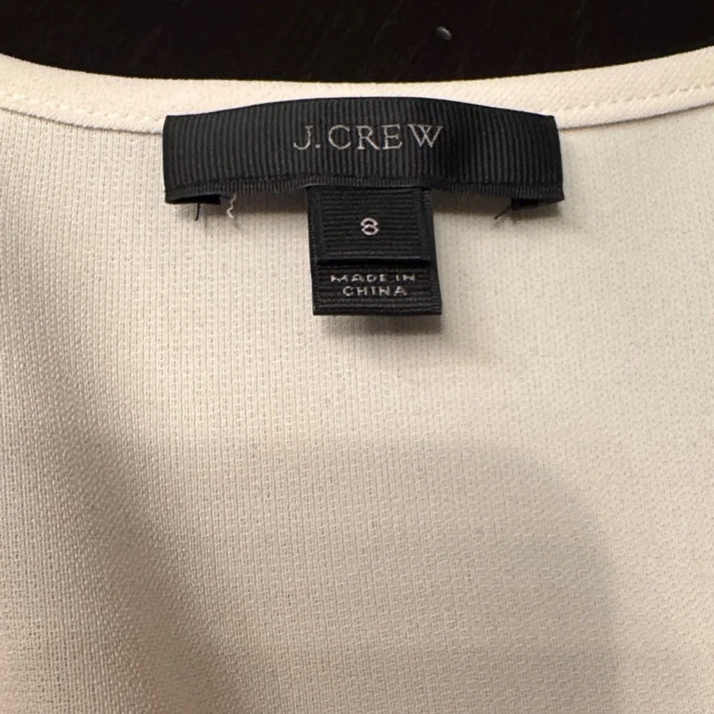 J. Crew Ivory Cap Sleeve Blouse
